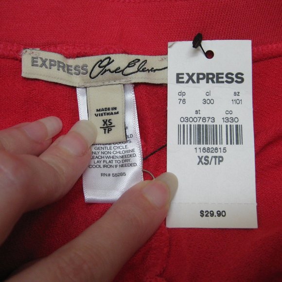 NWT Express red booty lounge shorts XS extra small - Picture 6 of 6